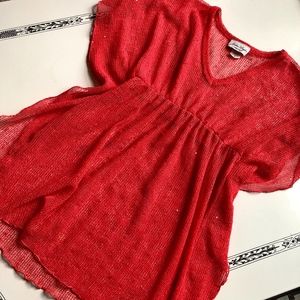 Coral Mesh Sequin Coverup